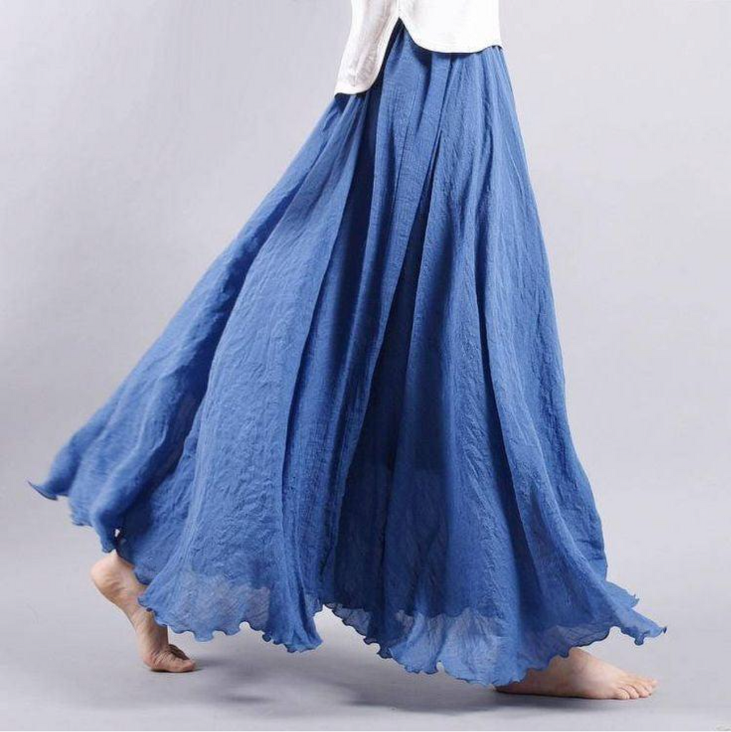 SUENTA Māya | Damen Sommerrock – Leichter Komfort & Idealer Look für warme Tage Blau