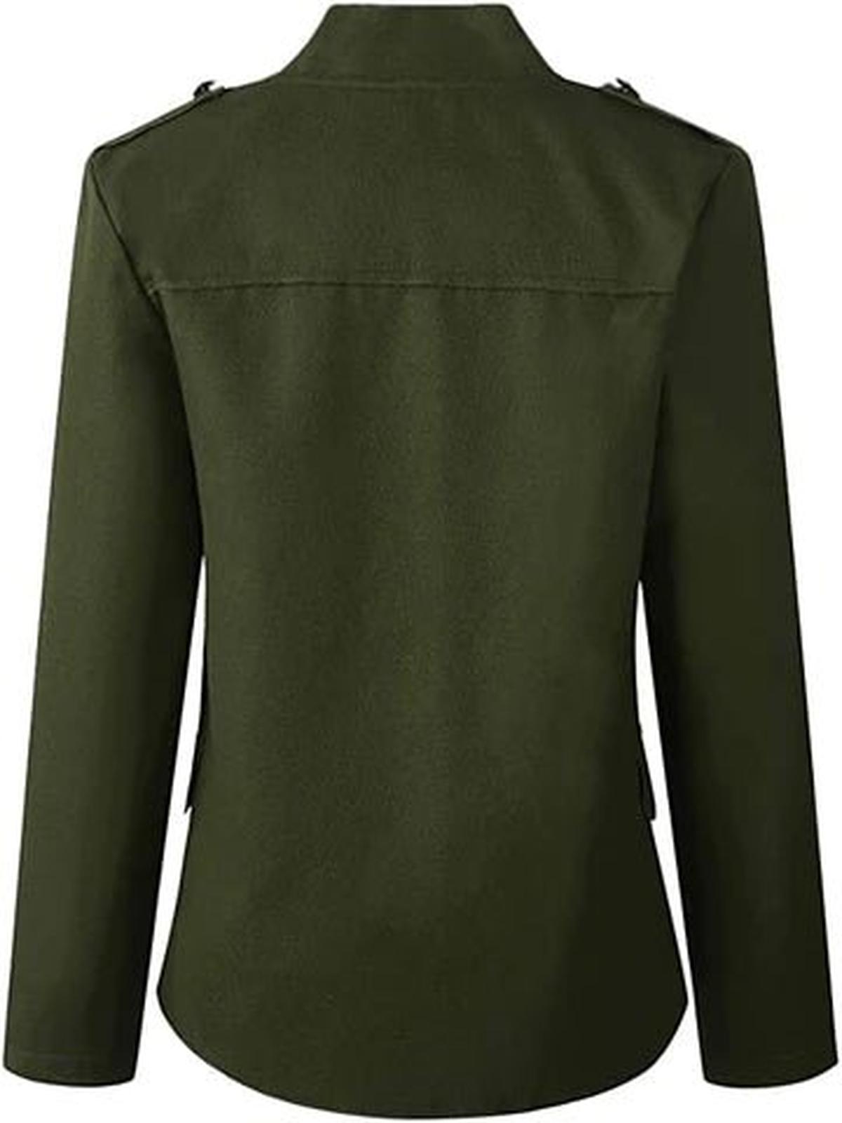 Inspire | Damen Lässige Kurze Jacke mit Knopfleiste vorne