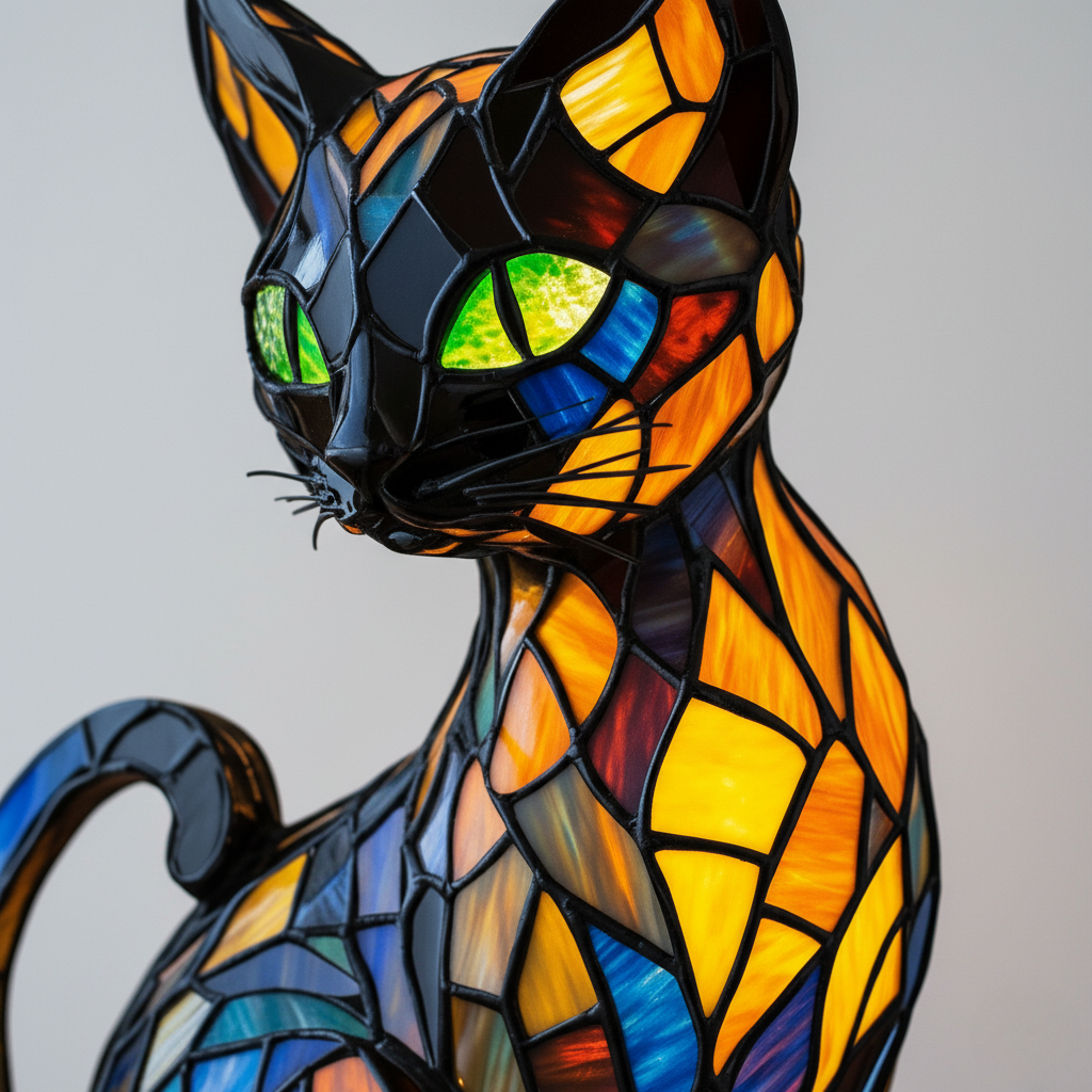 Anmutige Katze – Kunstvolle Dekofigur