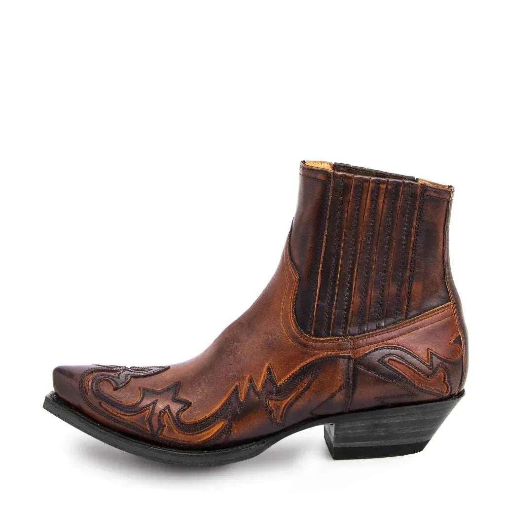 Calico | Leather cowboy boots for men
