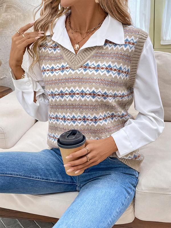 Flōre | Künstlerische und elegante Jacquard-Strickweste
