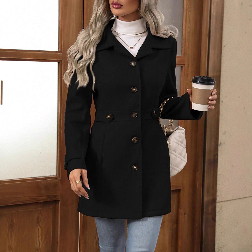 Isana | Herbst-Trenchcoat für Damen mit Gürtel, taillierter Schnitt, Übergangszeit