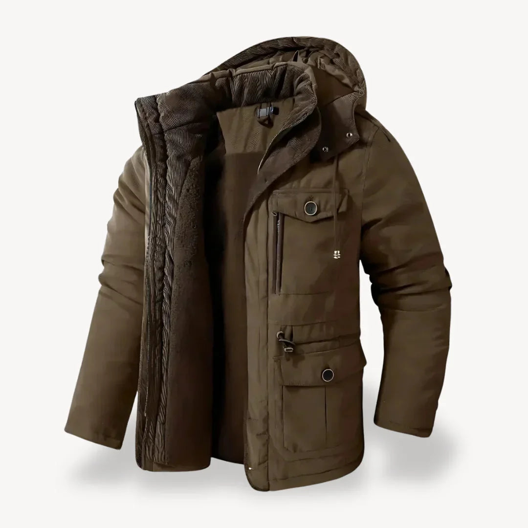 Ranches | Herren Robuste Winterjacke mit Fleece-Futter