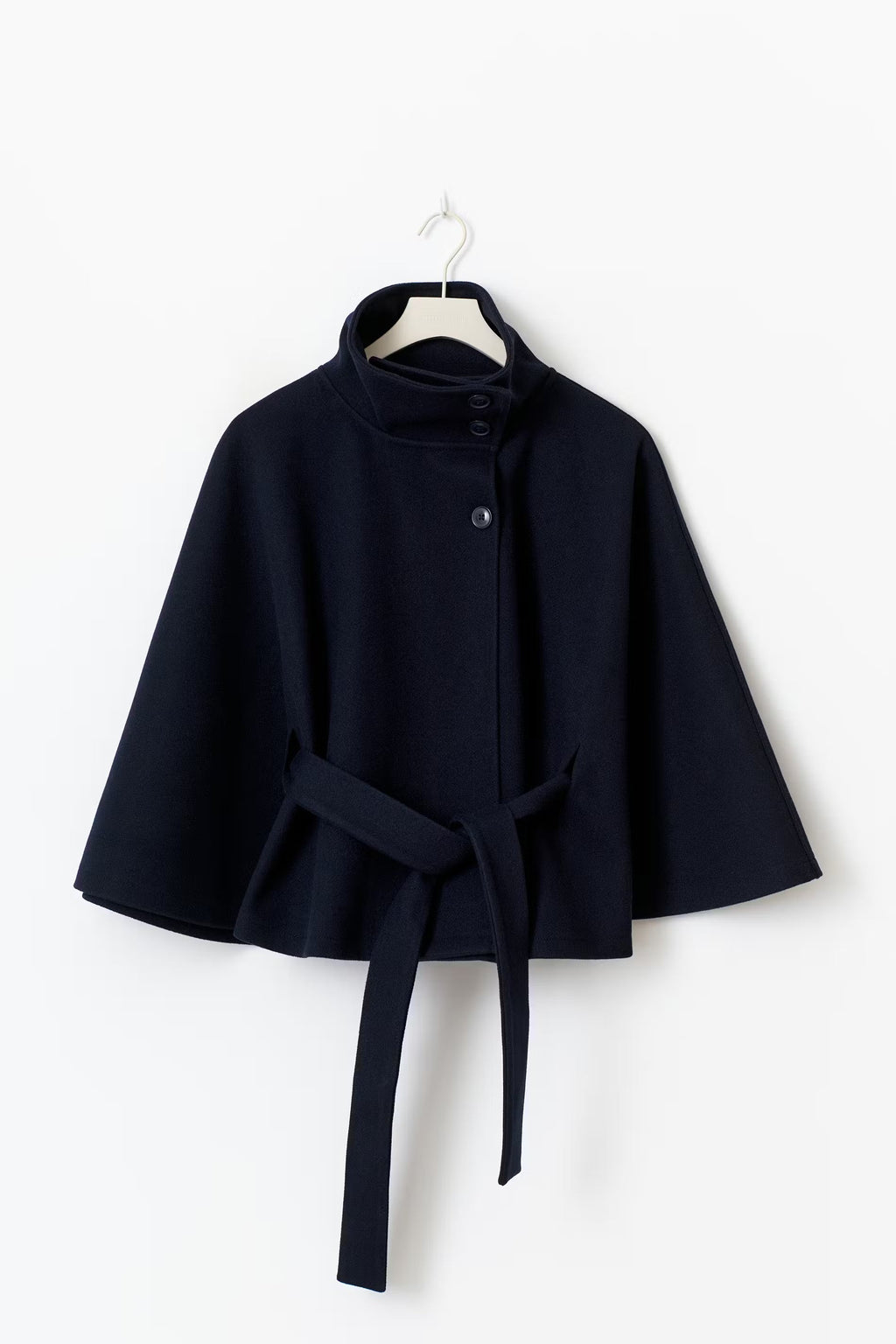 Parsha | Cape-Mantel für Damen, Regular Fit, hoher Kragen, Bindegürtel, Winter