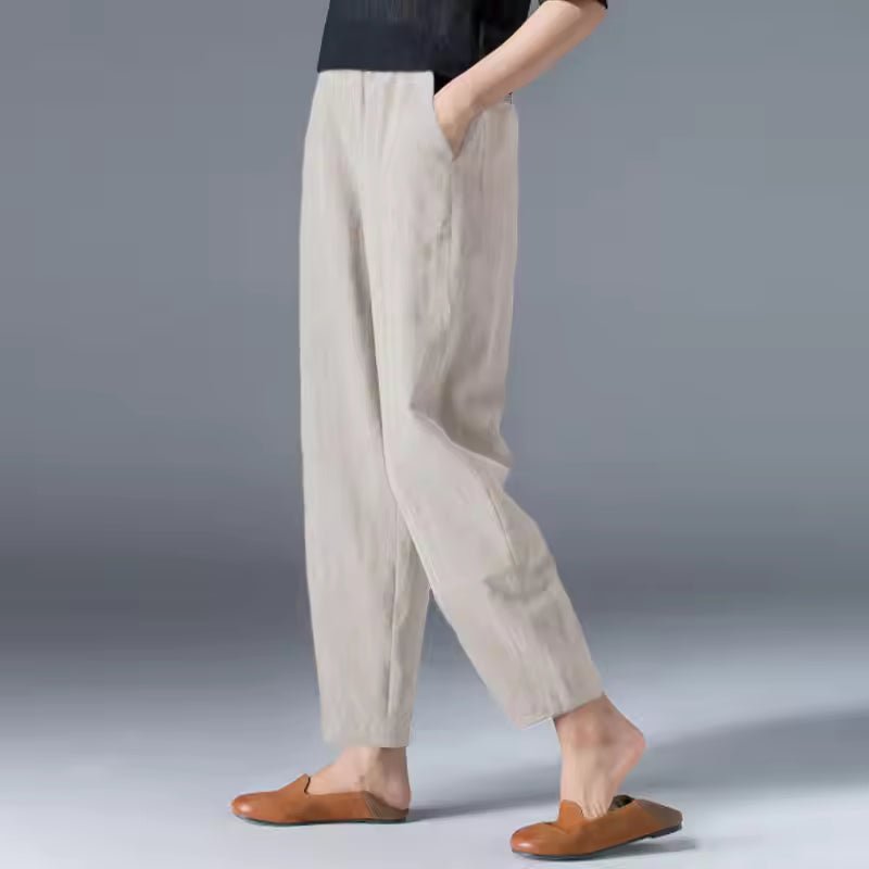 Isana | Damen Leichte Sommer Relaxed-Fit Knöchellange Hose