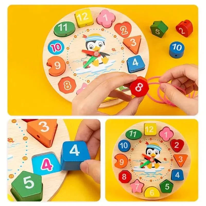 SUENTA EduQuest 5-in-1 Montessori-Aktivitätsspielzeug aus Holz für Babys