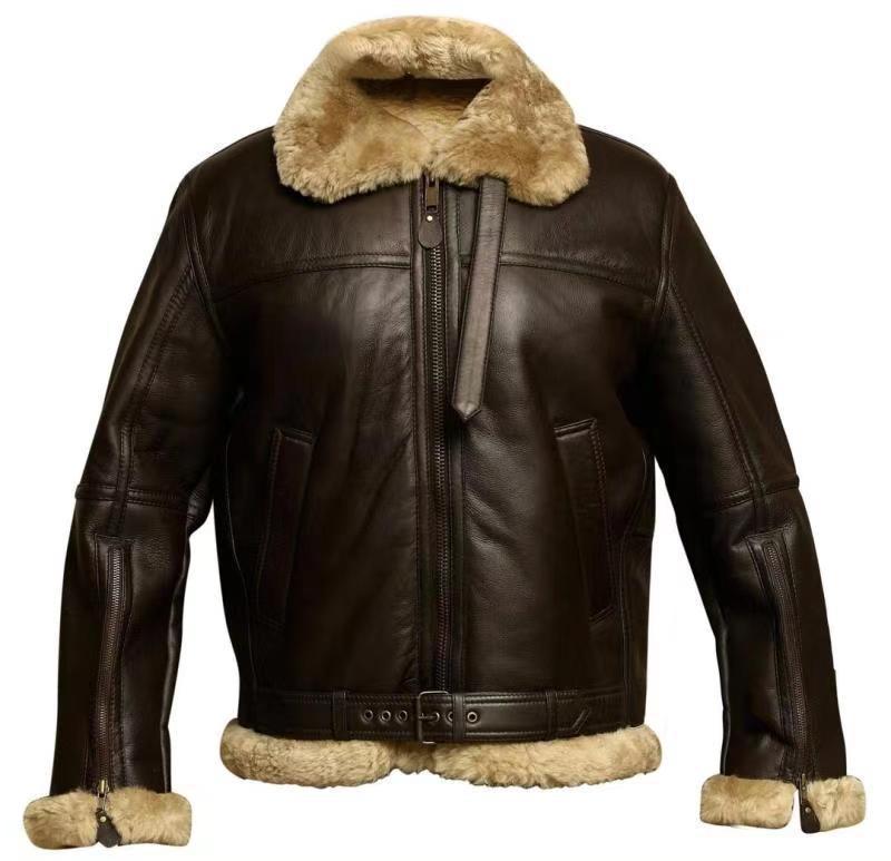 Figueral | Herren Klassische Fliegerjacke mit Reißverschluss