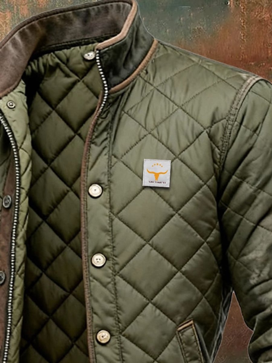 SUENTA Wilshire | Herren Wattierte Steppjacke – Knitterfreie Bomberjacke