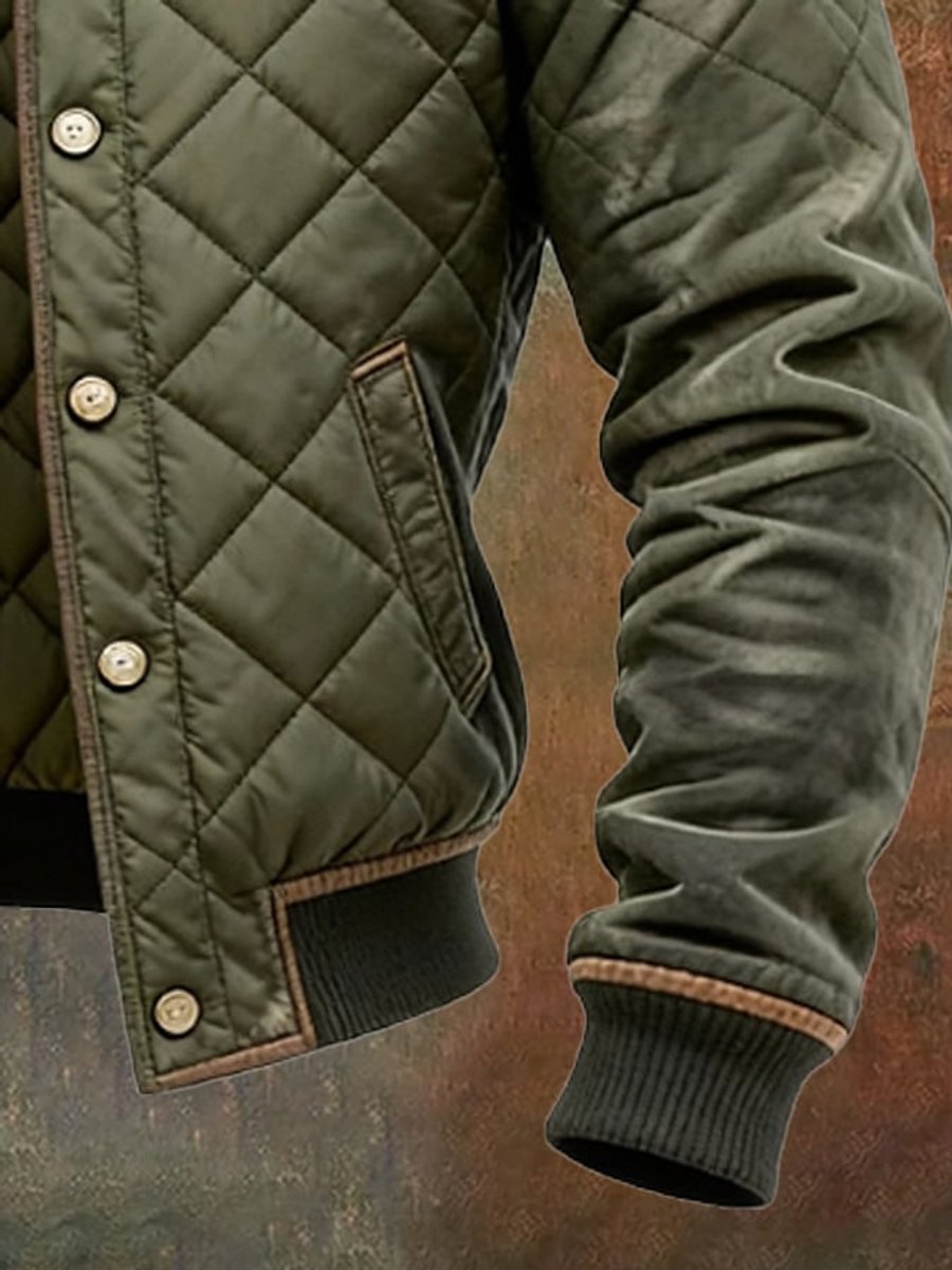 SUENTA Wilshire | Herren Wattierte Steppjacke – Knitterfreie Bomberjacke