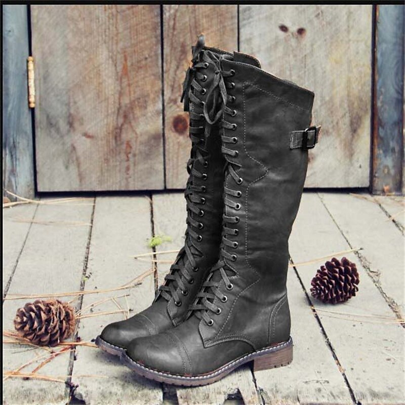 Amore | Damen Hohe Schnürstiefel im Reitstil