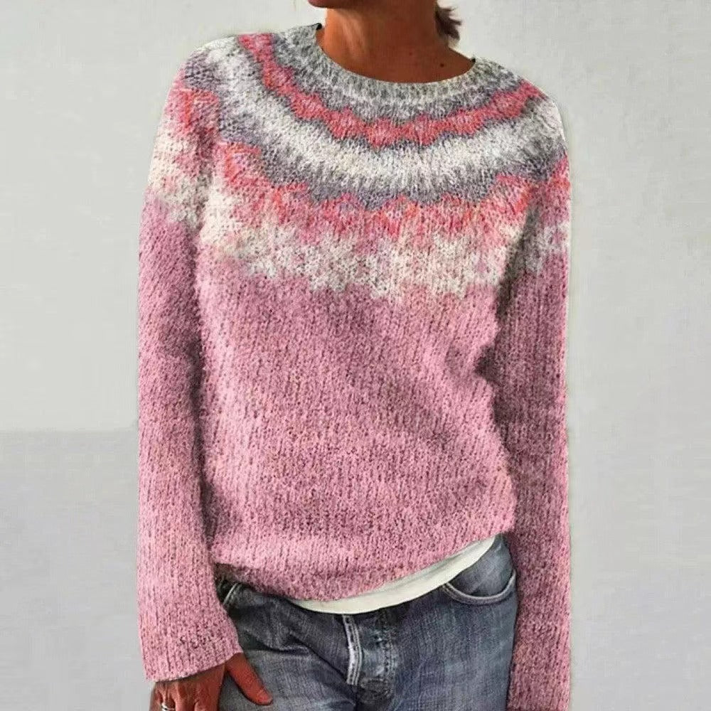 Amore | Festlicher gestrickter Damen-Weihnachtspullover mit Rentiermotiv