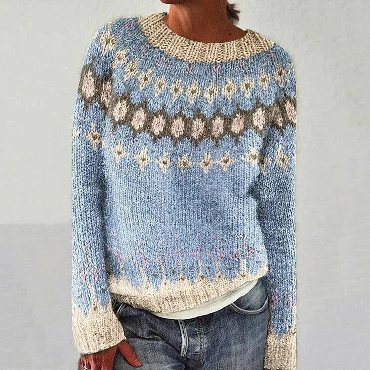 Amore | Festlicher gestrickter Damen-Weihnachtspullover mit Rentiermotiv