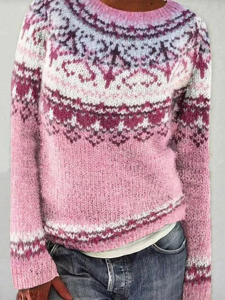 Amore | Festlicher gestrickter Damen-Weihnachtspullover mit Rentiermotiv