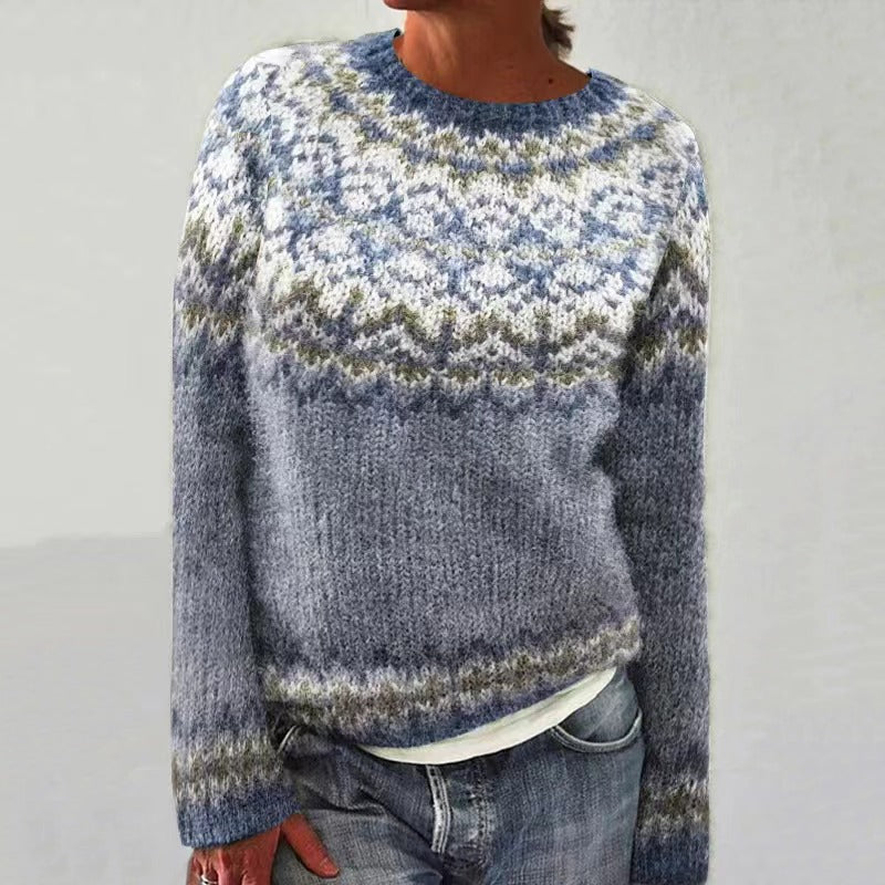 Amore | Festlicher gestrickter Damen-Weihnachtspullover mit Rentiermotiv
