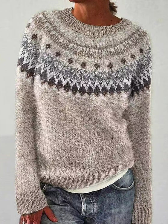Amore | Festlicher gestrickter Damen-Weihnachtspullover mit Rentiermotiv