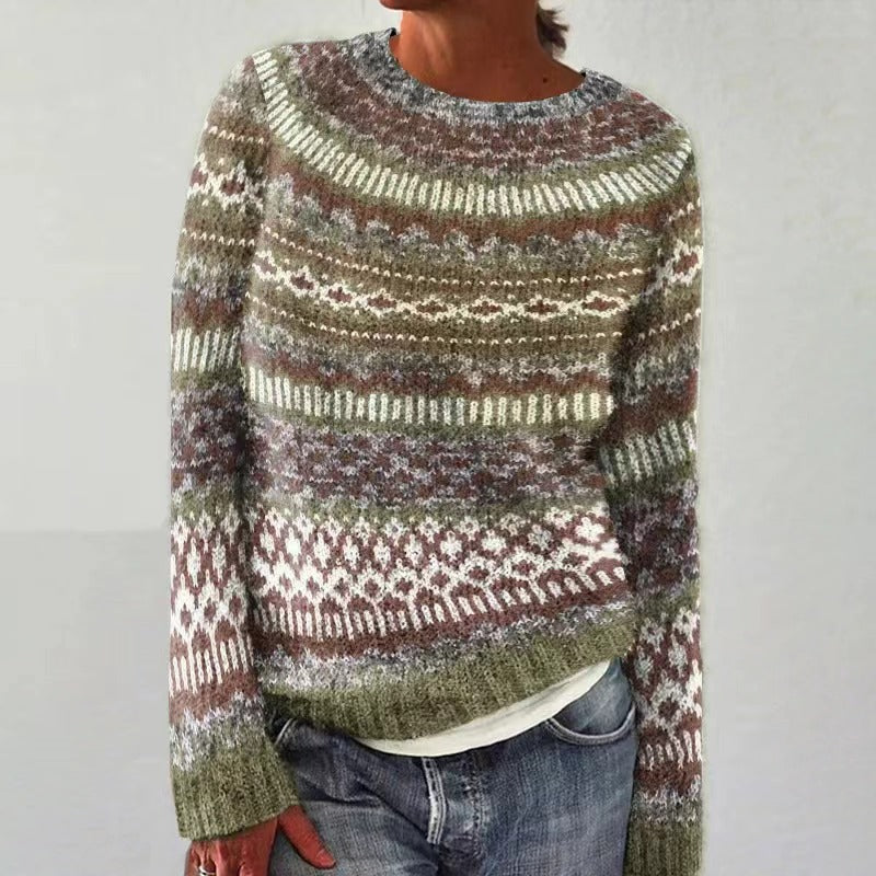 Amore | Festlicher gestrickter Damen-Weihnachtspullover mit Rentiermotiv