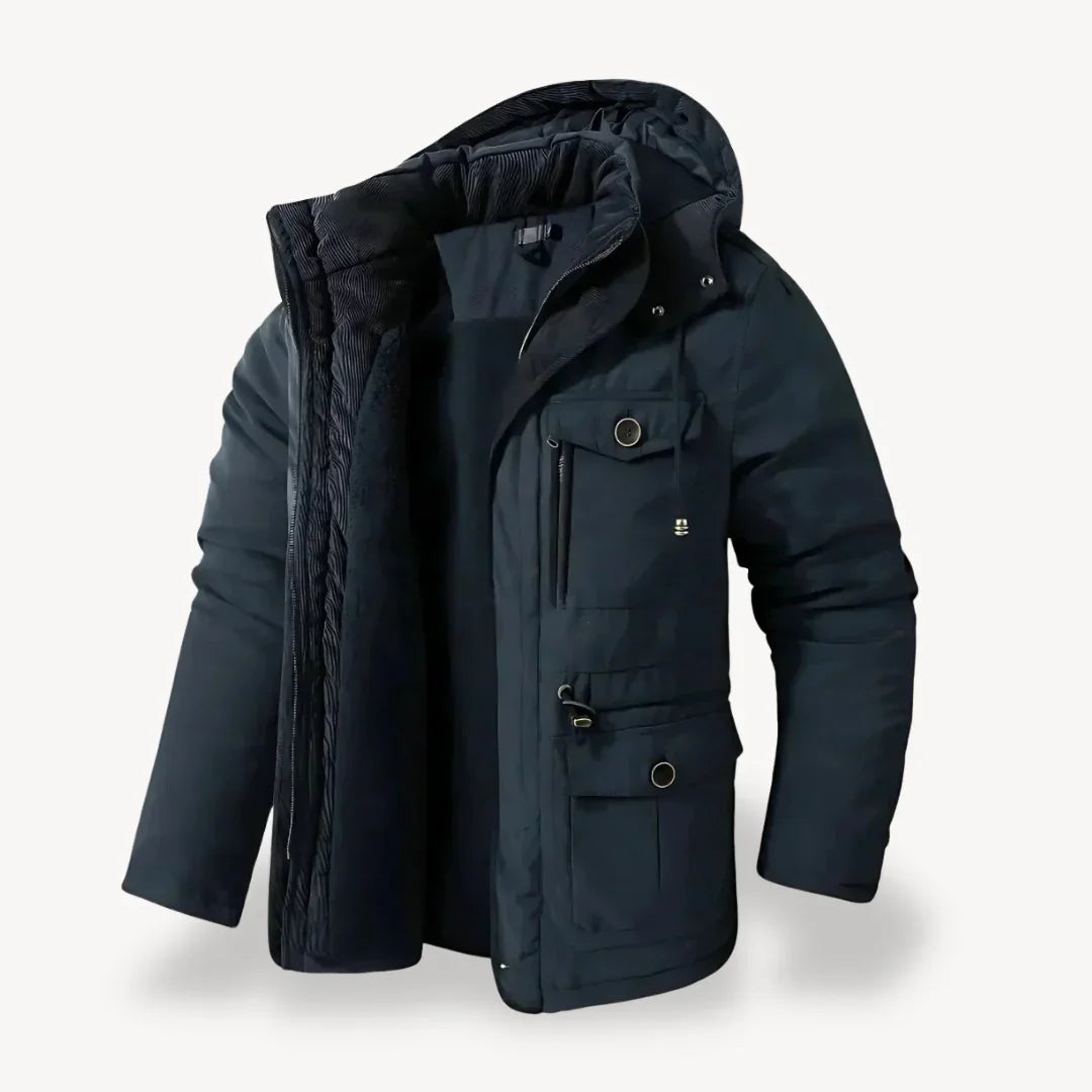 Ranches | Herren Robuste Winterjacke mit Fleece-Futter