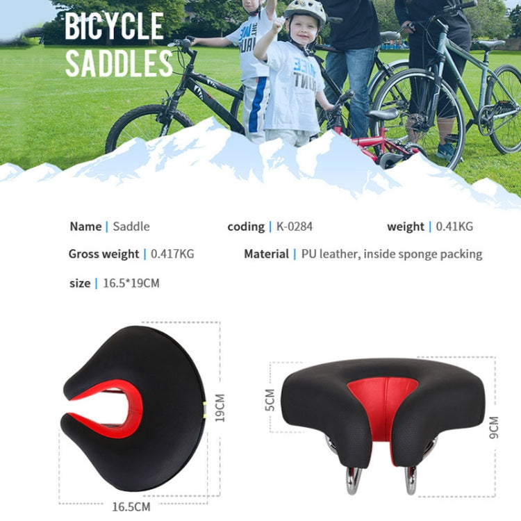 SUENTA Nasenloser Fahrradsattel für Mountainbikes – Dicke, Weiche Polsterung (Schwarz)