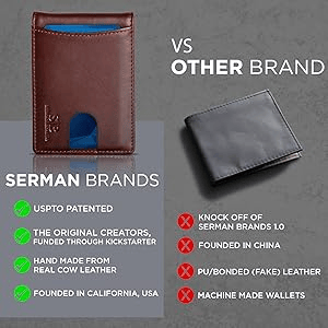 SUENTA Hommes | Pop-Up-Aluminium-Geldbörse mit RFID-Blockierendem Leder-Kartenfach