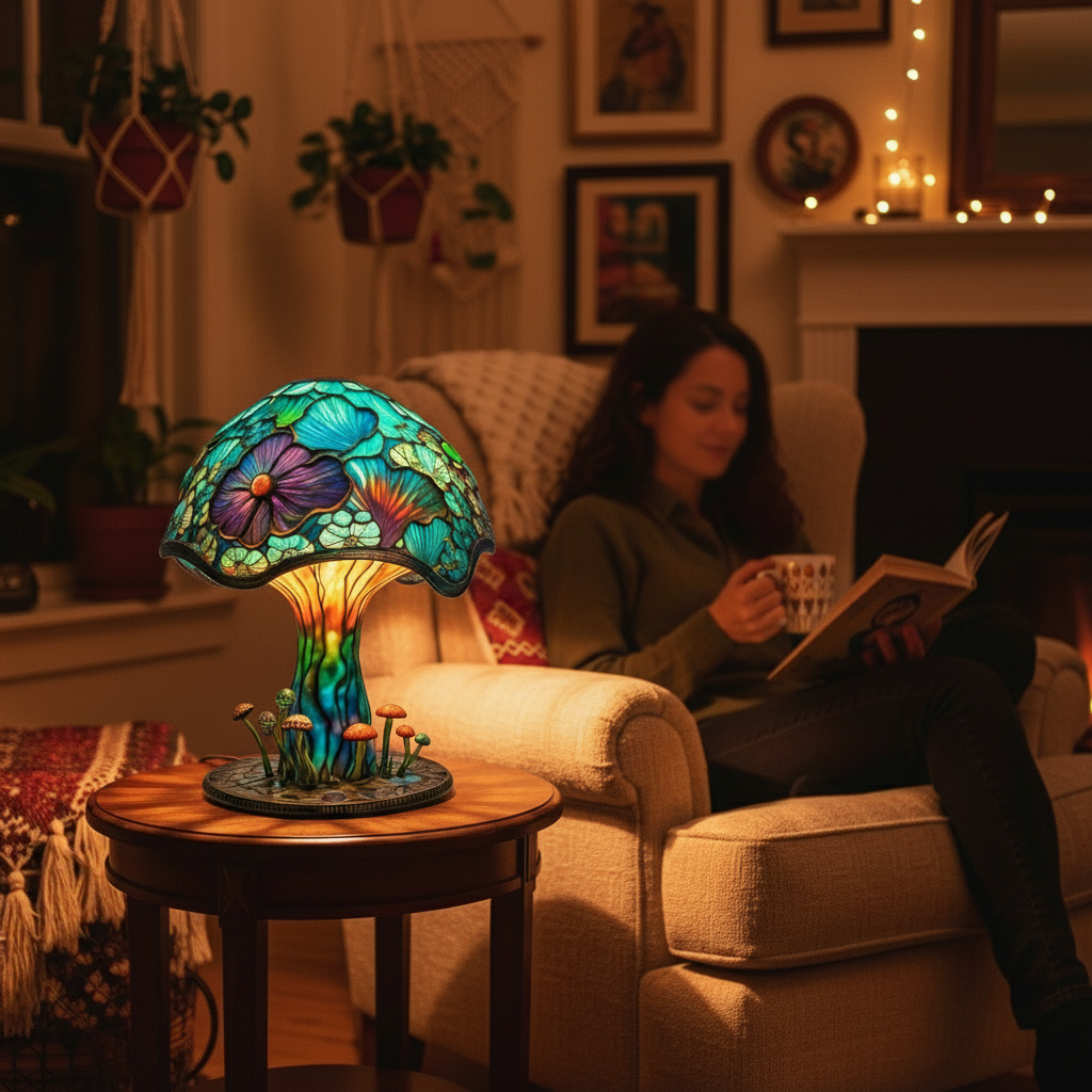 AuraGlass – Magical colorful glass lamp for a relaxing atmosphere